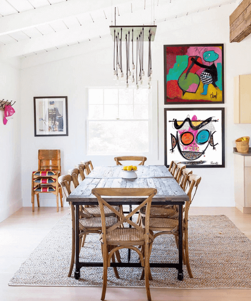 achat oeuvre d'art mise en situation de perrotte